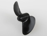 Závodní lodní šroub 2 listý, pravý, stoupání 40mm, 29,0mm/M4, černá