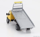 Newray Iveco fiat Daily Roll-off Pianale 2023 With New Holland L228 Ruspa Gommata - Skid Steer Scraper Tractor 1:36 Žlutá Černá