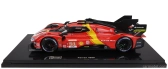 Bburago Ferrari 499p 3.0l Turbo V6 Team Ferrari Af Corse N 51 Winner 24h Le Mans 2023 Alessandro Pier Guidi - James Calado - Antonio Giovinazzi  - With Showcase - Exclusive Carmodel 1:18 Červená Žlutá Černá