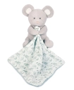 Doudou Plyšová myš s dekou z organickej bavlny 15 cm zelená a biela