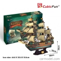Cubicfun Puzzle Kit 3d v penovej lodi Španielska armáda San Felipe Veliero cm. 68x18x56 - 248 Pezzi - 248 dielikov 1:110 /