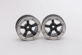 Kovové Beadlock CNC disky 1,9 PT Safari Black/Silver, 2 ks