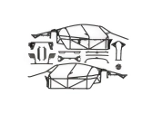 Traxxas rám karosérie kompletní (pro #10911)