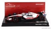 Minichamps Haas F1  Vf-22 Team Haas N 47 Brazilian Gp 2022 Mick Schumacher 1:43 Bílá Černá Červená