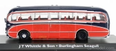 Edicola Leyland Tiger Cub Autobus Burlingham Seagull Coach Jt Whittle & Son 1951 1:72 Červená Černá
