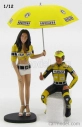 Minichamps Figúrky Pilot Valentino Rossi E Ombrellina Gp Laguna Seca 2005 1:12 Yellow Black