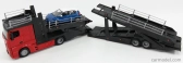 Bburago Mercedes benz Actros 2 2545 Truck Car Transporter 2016 + Renault Captur 1:43
