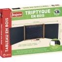 Jeujura Dřevěná trojkřídlá multifunkční tabule 156x43 cm s příslušenstvím