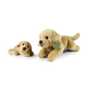 Rappa Plyšový labrador s mláďaťom ležiaci 25 cm ECO-FRIENDLY
