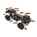 RC auto DF-4S PRO Crawler 313 mm 1:10, červená