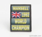 Cartrix Accessories F1 World Champion Plate Pit Board - 1992 Nigel Mansell 1:43