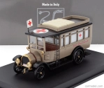 Rio-modely Fiat 15bl Truck Ambulanza C.r.i. Croce Rossa Italiana 1911 1:43 Vojenská béžová