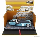 Miniatúry Le mans Bugatti F1 Type 57s 45 N 16 A.c.f. Gp 1937 Pierre Wimille 1:18 2 tóny matná modrá