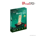 Cubicfun Puzzle 3d z peny Torre Di Pisa Con Luci A Led cm. 20.4x24.8x28.8 - 15 dielikov /