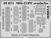 Ed49071 Bezpečnostné pásy Mig-21PF FABRIC 1/48