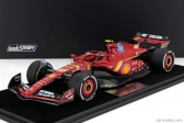 Looksmart Ferrari F1  Sf-24 Team Scuderia Ferrari N 55 3rd Monaco Gp 2024 Carlos Sainz - Con Vetrina - With Showcase 1:18 Červená Bílá Žlutá