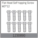 1230890 - M3*12 Flat Head Self-tapping Screw Set (10)