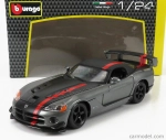 Bburago Dodge Viper Srt-10 Coupe 2003 - With Red Line 1:24 Grey