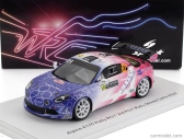 Spark-model Renault Alpine A110 Rgt Team Code Racing Development N 62 Rgt Rally Montecarlo 2024 Christophe Berard - Christophe Bernabo 1:43 Modrá Biela Ružová