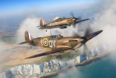 Plastic ModelKit letadlo 03771 - Supermarine Spitfire Mk.Ia & Hawker Hurricane Mk.I (1:144)