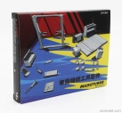 Peako Accessories Set Officina E Revisioni Microturbo - Ponte Sollevatore Auto - Twin Post Lift 1:64 Červená Černá