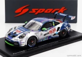 Spark-model Porsche 911 992 Gt3 Cup N 20 Porsche Carrera Cup Scandinavia Champion 2023 Ola Nilsson 1:43 Silver Blue