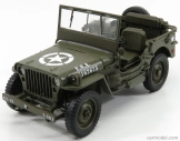 Welly Jeep Willys 1/4 Mb Usa Army Open 1942 1:18 Vojenská zelená