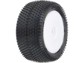 Pro-Line kolo 1:18, pneu Prism Carpet zadní, disk H8 bílý (2) (Losi Mini-B)