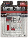 American diorama Accessories Set Officina Garage Tool 1:64 Šedá Červená