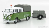Motor-max Volkswagen T1 Type 2 Double Cabine Pick-up Closed Road Service 1962 With Trailer 1:24