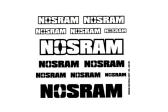 NOSRAM LOGO nálepky, malé