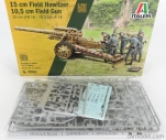 Italeri Trailer 15 Cm. Field Howitzer Gun Military 1:72 /