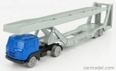 Officina-942 Fiat 682 T2 Truck Bisarca Car Transporter 1955 1:76 Modrá strieborná