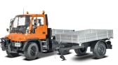 RC Unimog U300 s vozíkom, oranžová