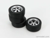 Kk-scale Accessories 4x Porsche Fuchs Wheels And Tyres 1:18 Stříbrná Černá