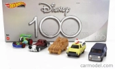 Mattel hot wheels Walt disney Set 5x Disney 100th Anniversary - Cruella Deville 101 Dalmatiers - Guinevere Van Onward - Pizza Planet Truck Toy Story - Rc Toy Story - Brave Pizza Planet Truck Toy Story 1:64 Various