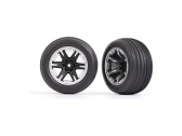 Traxxas koleso 2.8", disk RXT čierny/polomatný chróm, pneu Ribbed (2) (predné)