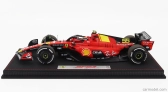 Bbr-models Ferrari F1  Sf-23 Team Scuderia Ferrari N 55 Pole Position 3rd Monza Italy Gp 2023 Carlos Sainz - Con Vetrina - With Showcase 1:18 Červená Černá Žlutá