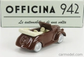 Officina-942 Fiat 500a Cabriolet Carrozzeria Montescani 1939 1:76 Hnedá