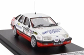 Trofeu Ford england Sierra Xr 4x4 (nočná verzia) N 12 Rally National Breakdown 1987 Phil Collins - Brian Thomas 1:43 Biela červená