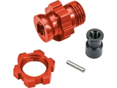 Traxxas náboj kola krátký 17mm s drážkami červený