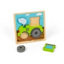 Bigjigs Vkladacie puzzle s traktorom