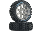 Duratrax koleso 3,2" Buggy H17x34mm Lockup C2 Spoke Chrome (2)