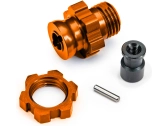 Traxxas náboj kola krátký 17mm s drážkami oranžový