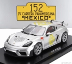 Spark-model Porsche 718 (982) Cayman Gt4 Rs N 152 Tribute Rally Panamericana Livery 2024 - Con Vetrina - S vitrínou 1:18 Silver
