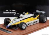 Tecnomodel Renault F1  Re30b V6 Turbo Team Renault Elf N 16 Winner France Gp (with Pilot Figure) 1982 Rene Arnoux 1:18 Bílá Žlutá Černá