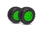 Kolesá Traxxas 2.1/2.6", zelený disk, pneumatiky Sledgehammer (predné) (2)