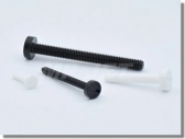 1316W Polyamidový šroub M4x40 bílý s uzavřenou přímou drážkou, 4ks