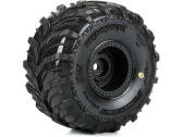 Pro-Line koleso 1:16, pneu Dreadnaught, disk čierny (4): Arrma Gorgon/Quake Grom