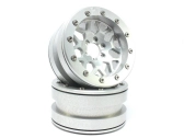 Kovové Beadlock CNC disky Absima Metsafil 2.2 PT-MESH silver/silver, 2ks